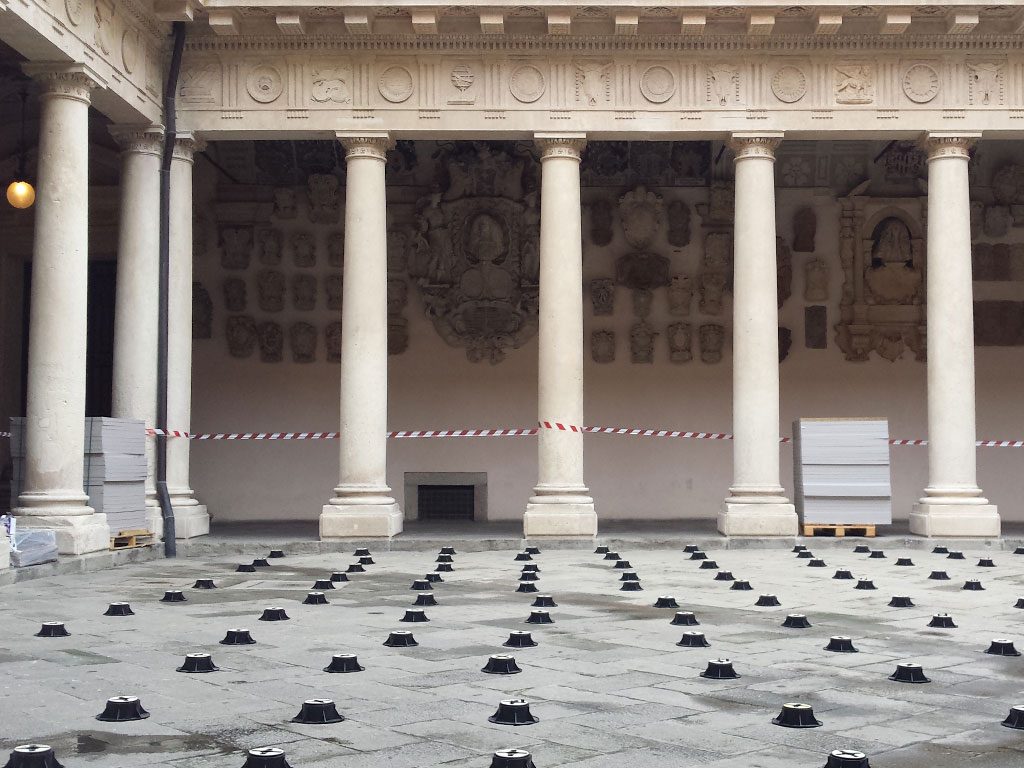 work in progress with pedestal for tedex in palazzo bo Padua