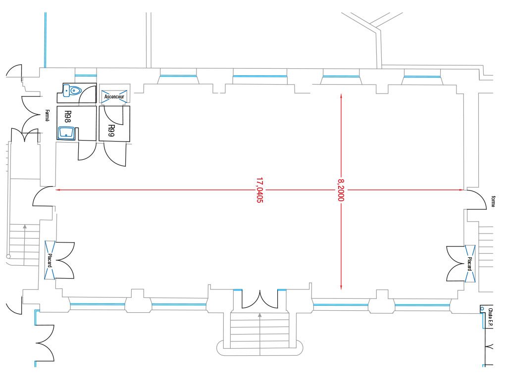 Schematic diagram of cCoworking in Pigalle - Paris