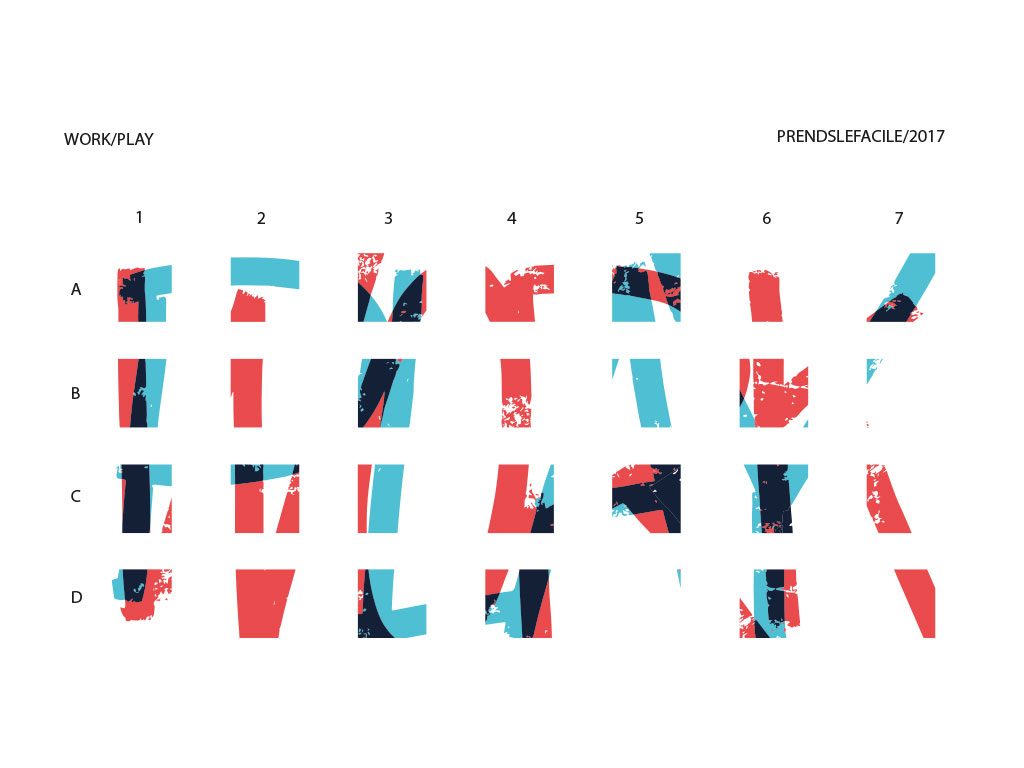 Schematic design of the arrangement of Phonolook panels for coworking in Pigalle