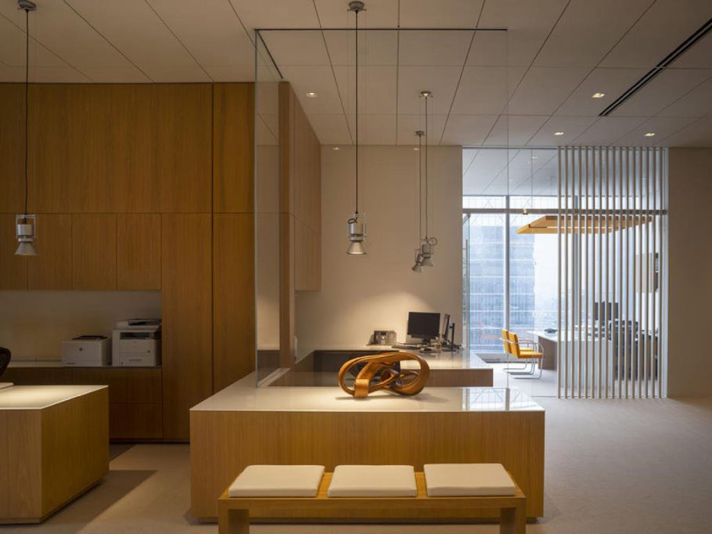 Gli uffici all'interno dell'edificio