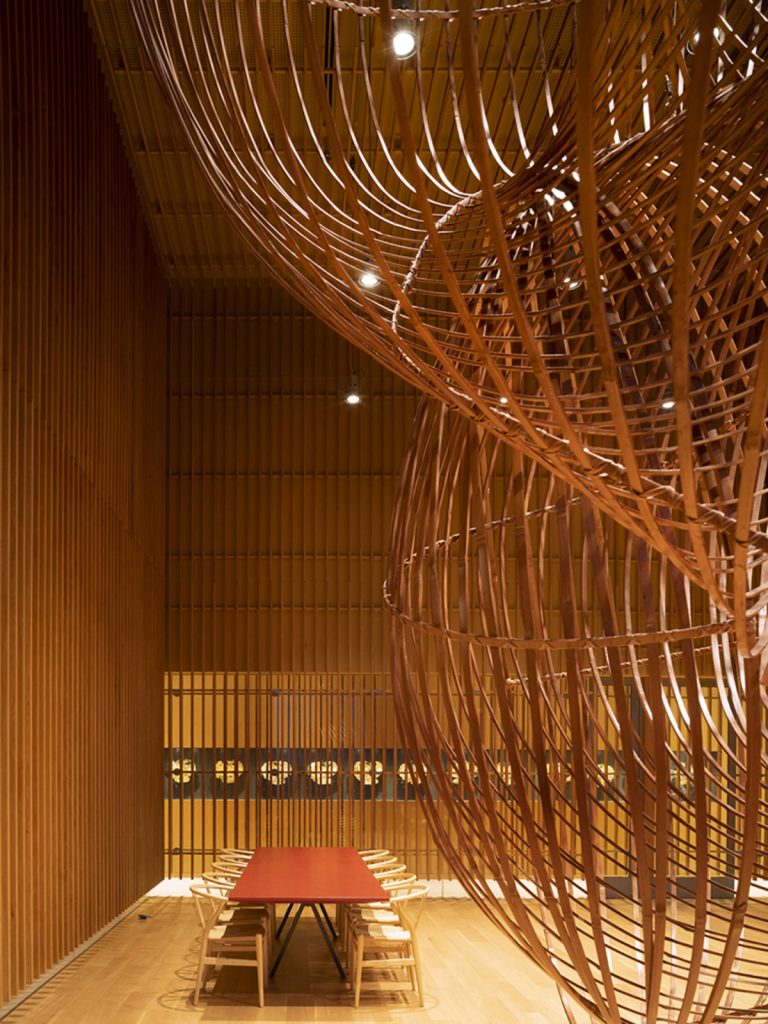 Scultura in bambu di Ueno Masao