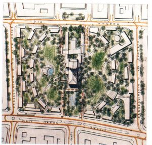 drawing of a town planning proposal