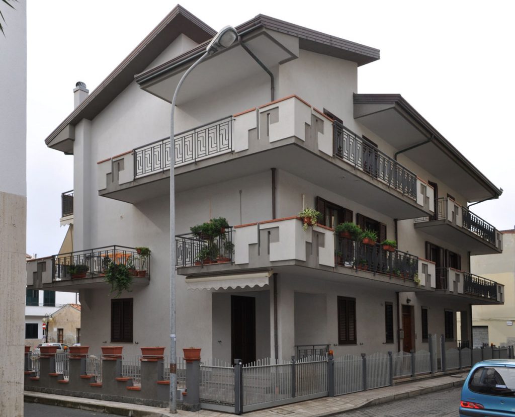 Corner of the original building in Via Colobo