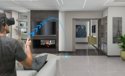 Raffigurazione di una persona all'interno di un ambiente 3D