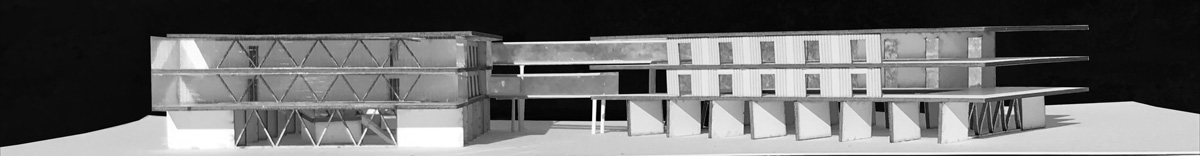 Modellino di un progetto scolastico di architettura