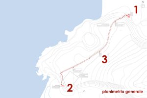 Map of the general layout of the beach