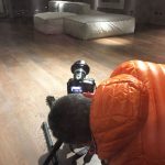 Luca Ippolito while photographing an interior
