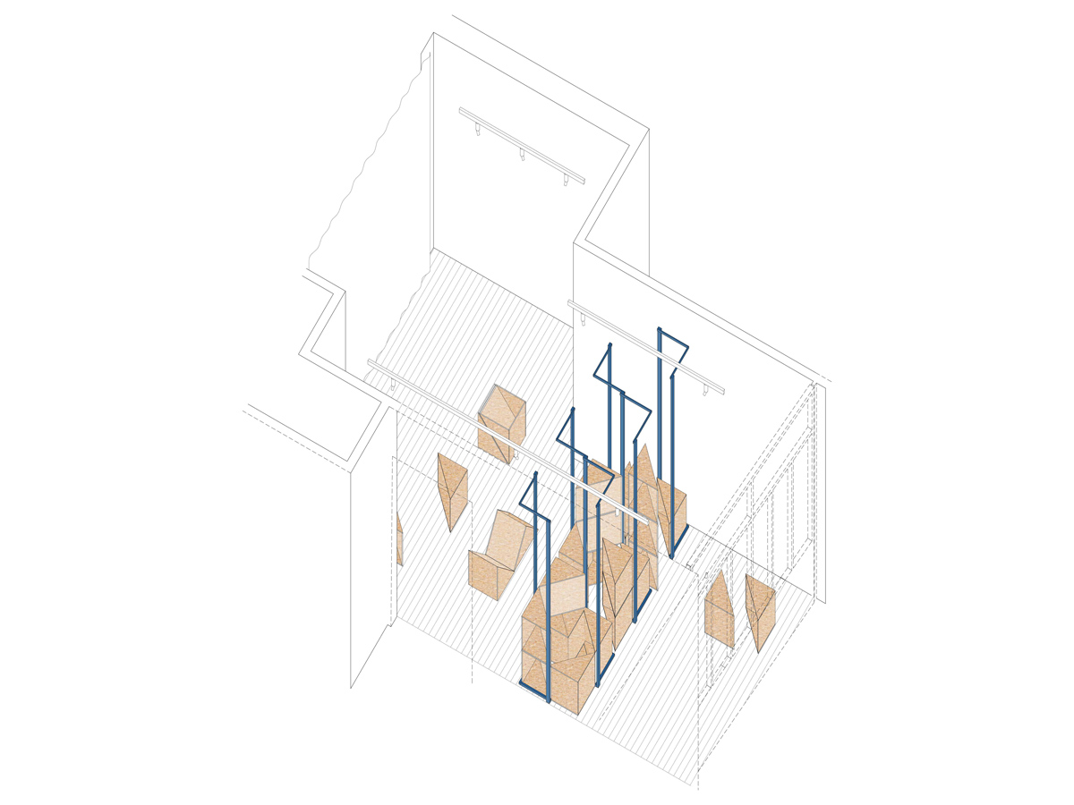 Axonometry of the MURO project