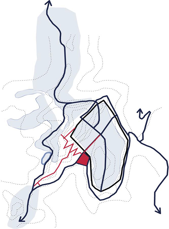 mappa del mercatale di Urbino
