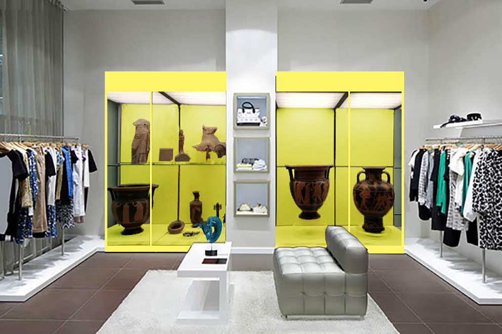 Yellow shop showcase