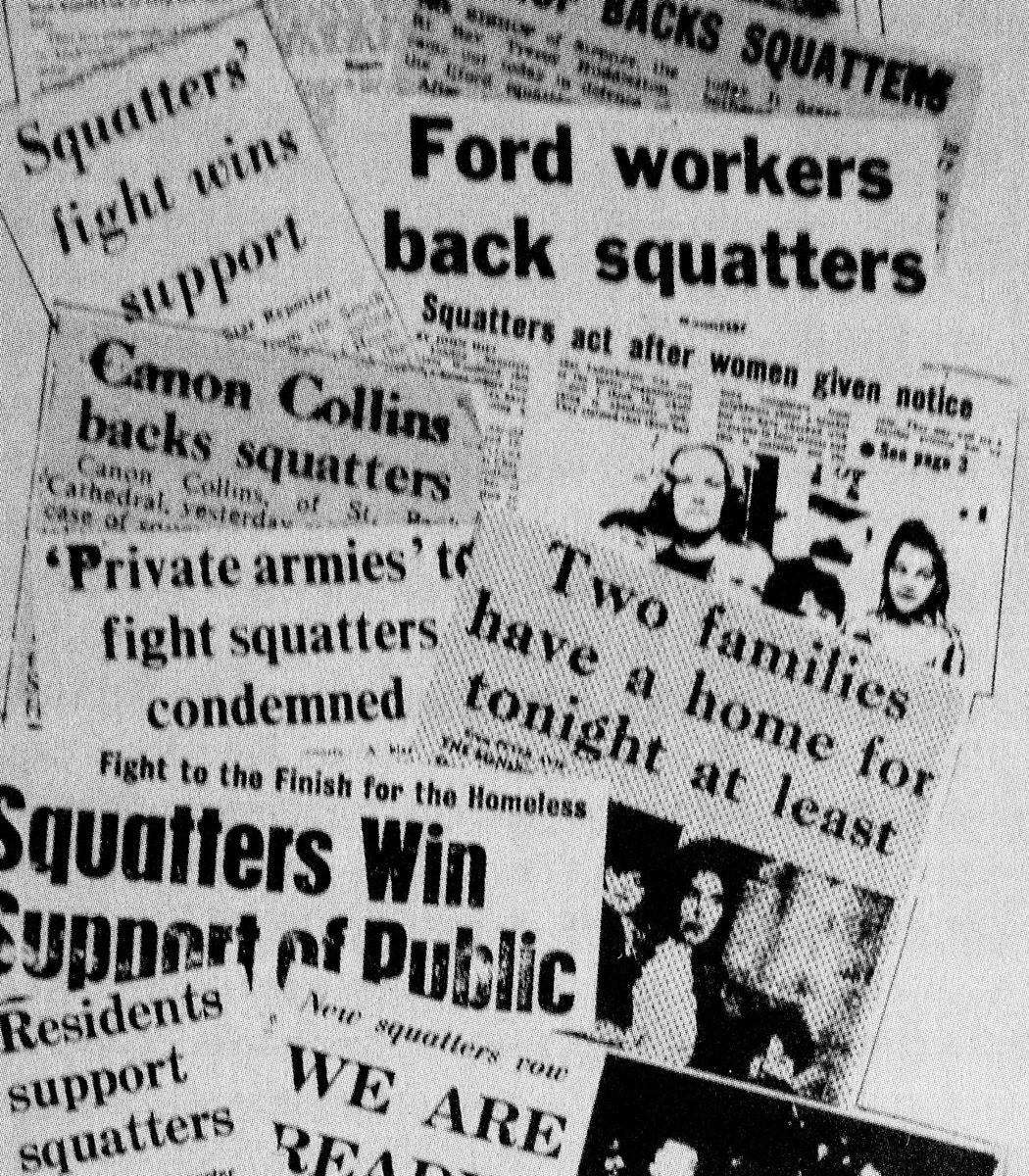 Stampa inglese sui movimenti di squatters